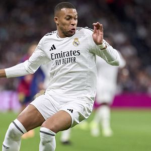 Kylian Mbappe de l'équipe  Real Madrid CF - Match de football entre le Real Madrid et FC Barcelone (0-4) à Madrid, le 26 octobre 2024. 
© LGM / Panoramic / Bestimage