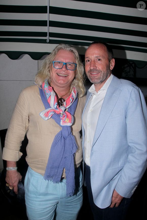 Exclusif - Pierre-Jean Chalençon, Grégory Pourrin lors de la soirée d'inauguration du restaurant "Frivole" à Paris le 19 juin 2025

© Philippe Baldini / Bestimage