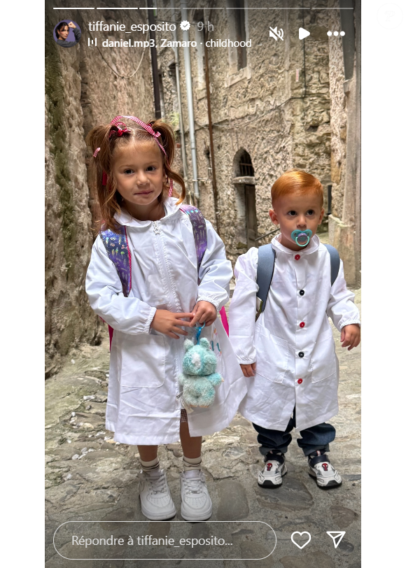 Gina et Jemmy, deux des plus jeunes enfants de la famille, sont avec leur maman Tiffanie. Et ils ont fait leur rentrée ce lundi 8 septembre 2025.

Tiffanie et Olivier Esposito (Familles nombreuses, la vie en XXL) séparés : les plus jeunes enfants à l'école, les plus grands pas encore.