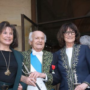 Anne Sinclair et son compagnon Pierre Nora, Sylviane Agacinski et son mari Lionel Jospin - Réception de Sylviane Agacinski à l'Académie Française à Paris le 14 Mars 2024. La philosophe Sylviane Agacinski a fait son entrée ce jeudi à l’Académie française. Onzième femme de l’histoire à intégrer l’institution, elle avait été élue en juin 2023. © Bertrand Rindoff / Bestimage