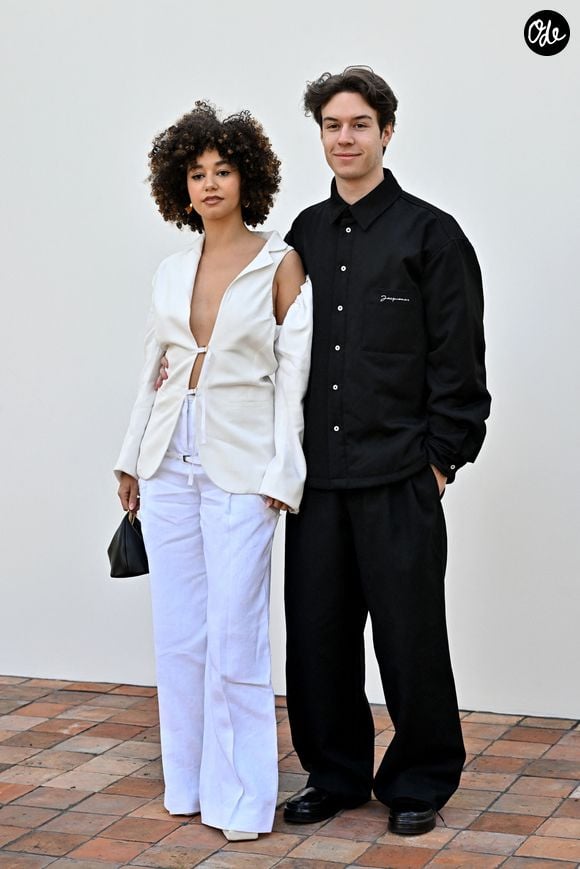 Léna Situations (Léna Mahfouf) et Seb La Frite (Sébastien Frit) au défilé de mode "Les Sculptures" Jacquemus à la Fondation Maeght à Saint-Paul-De-Vence, France, le 29 janvier 2024. © Bruno Bebert/Bestimage