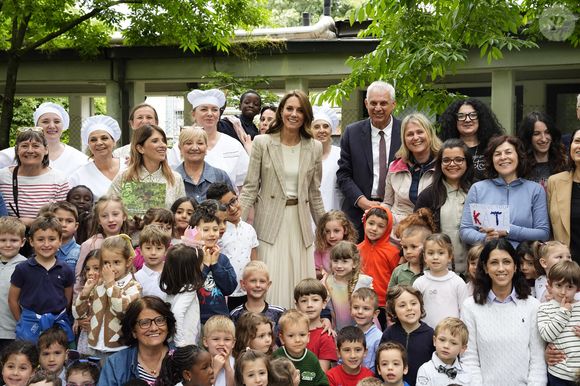 Catherine (Kate) Middleton, princesse de Galles, visite l'école maternelle Salvador Allende à Reggio Emilia (Italie), lors de son voyage consacré à la petite enfance, le 14 mai 2026.
© GOFF / Bestimage