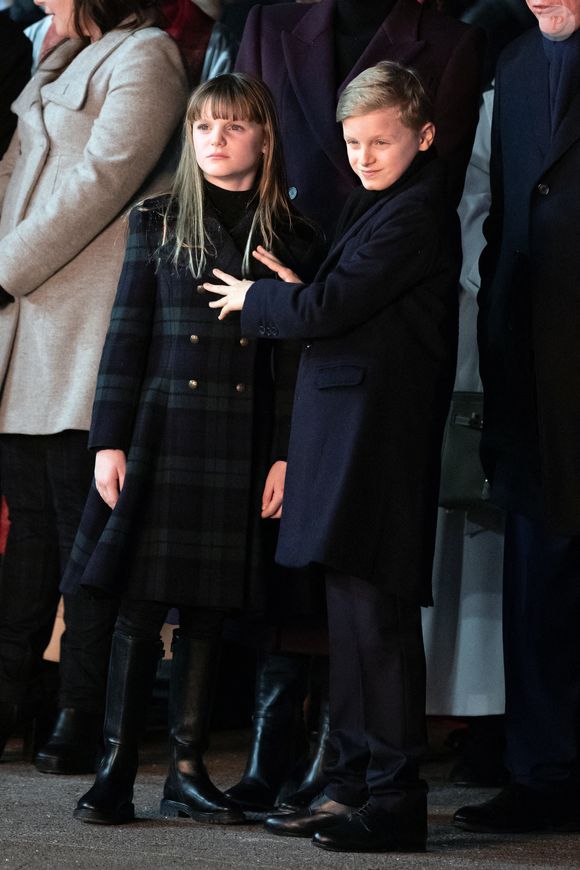 Le Prince Jacques de Monaco et la Princesse Gabriella de Monaco assistent à la cérémonie de la Sainte Dévote. Sainte Dévote est la patronne de la Principauté de Monaco et de la Corse méditerranéenne, le 26 janvier 2025 à Monaco. Photo par David NIVIERE/ABACAPRESS.COM