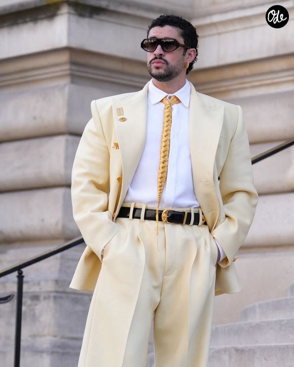 Bad Bunny assiste au défilé Schiaparelli haute couture automne-hiver 2026-2027, organisé dans le cadre de la Fashion Week de Paris, le 6 juillet 2026, à Paris, en France.

© Lucia Sabatelli / Bestimage
