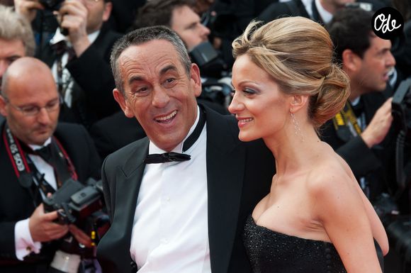 Thierry Ardisson et Audrey Crespo-Mara arrivant pour la projection de 'Lawless' présenté en compétition lors du 65ème Festival International du Film de Cannes, au Palais des Festivals à Cannes, sud de la France le 19 mai 2012. Photo by Genin-Guignebourg/ABACAPRESS.COM
