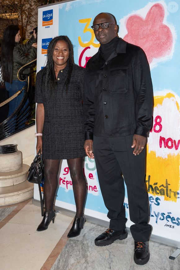 Lilian Thuram et sa femme Kareen Guiock-Thuram assistent au 30e Gala de L'Espoir de la Ligue contre le cancer au Théâtre des Champs-Élysées à Paris le 18 novembre 2024 à Paris, France. Photo by Alexis Jumeau/ABACAPRESS.COM
