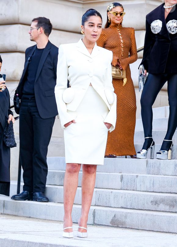 Leïla Bekhti - Arrivées des célébrités au défilé Schiaparelli "Collection Haute Couture Printemps/Eté 2026" lors de la Fashion Week de Paris (PFW), au Petit Palais à Paris, France, le 26 janvier 2026. © Denis Guignebourg/Bestimage