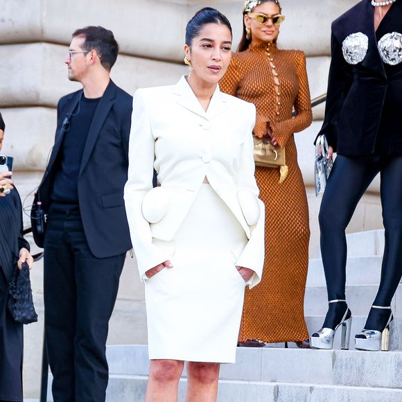 Leïla Bekhti - Arrivées des célébrités au défilé Schiaparelli "Collection Haute Couture Printemps/Eté 2026" lors de la Fashion Week de Paris (PFW), au Petit Palais à Paris, France, le 26 janvier 2026. © Denis Guignebourg/Bestimage