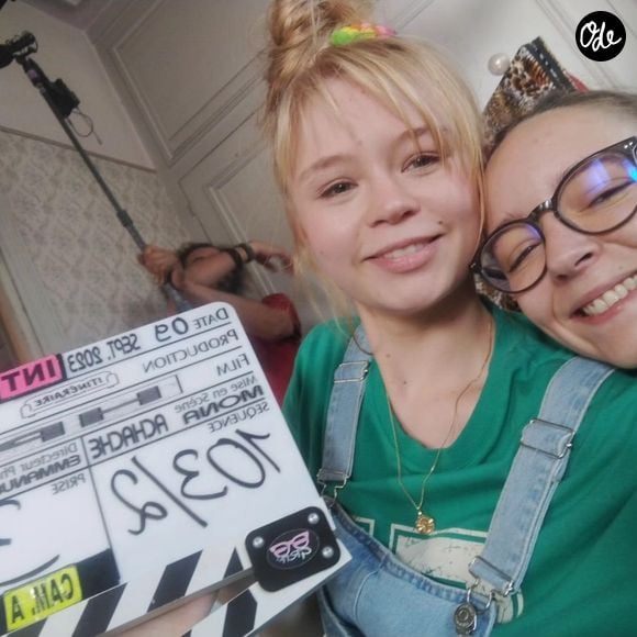 Cypriane Gardin sur le tournage de la série "HPI" en février 2025.