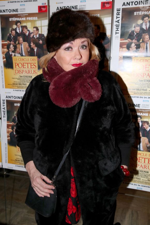 Exclusif - Catherine Jacob - Personnalités à la générale de la pièce de théâtre « Le Cercle des Poètes Disparus » au Théâtre Antoine à Paris, France. Le 8 Février 2024.
© Bertrand Rindoff / Bestimage
