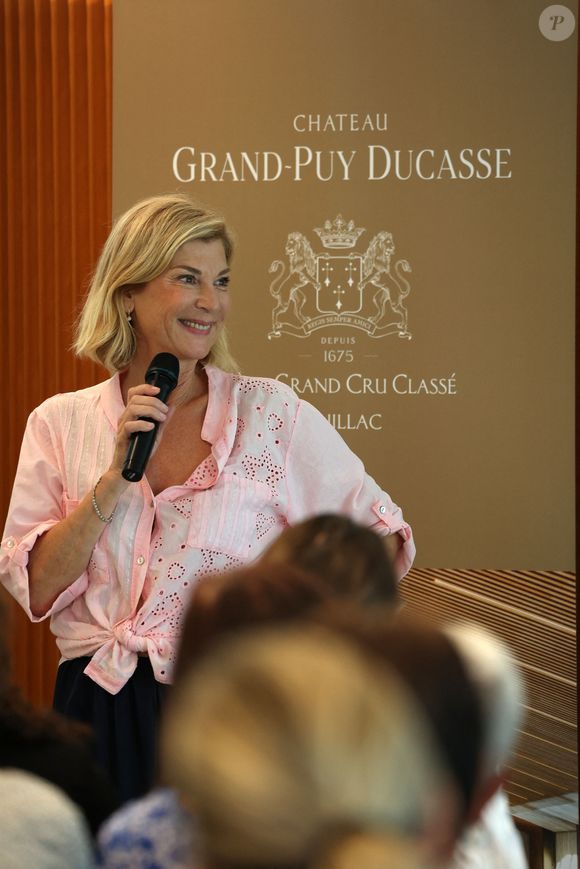 Exclusif - Michèle Laroque au Château Grand- Puy Ducasse à Pauillac en Gironde, le 10 juillet 2024. - Festival International du Film en Médoc " Les Vendanges du 7ème Art" à Pauillac. © Jean-Marc Lhomer/Bestimage