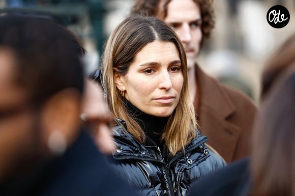 Laury Thilleman - Sortie de la cérémonie religieuse en hommage à Rolland Courbis à l’église de la Madeleine à Paris, en France, le 14 janvier 2026. Photo par Jacovides-Moreau/Bestimage