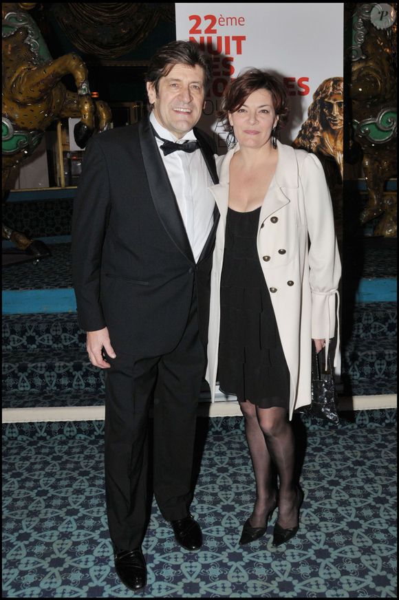 Jacques Frantz et sa femme à la Nuit des Molières en 2008. à Paris. Photo par Rindoff-Guirec Bestimage