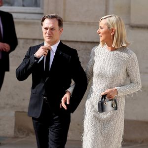 Renaud Capuçon et sa femme Laurence Ferrari - Dîner d'état en l'honneur du président des Etats-Unis et sa femme au palais de l'Elysée à Paris, à l'occasion de leur visite officielle en France. Le 8 juin 2024
© Jacovides-Moreau / Bestimage