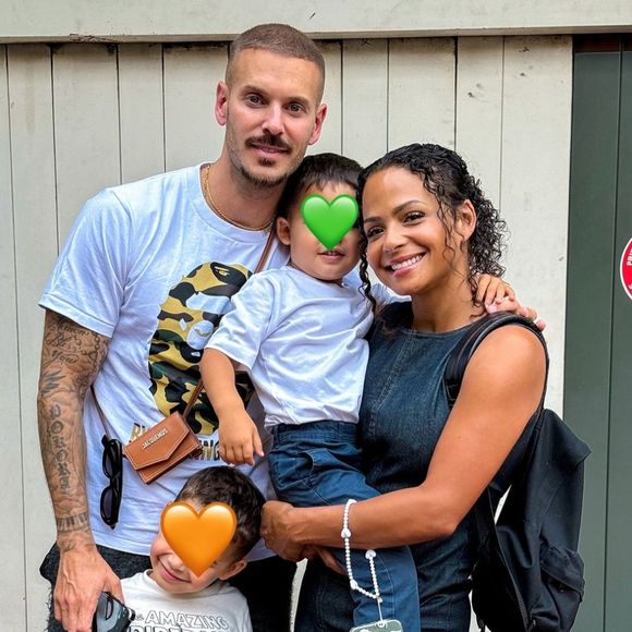 M. Pokora et Christina Milian immortalisés avec leurs deux fils Isaiah et Kenna (Capture d'écran Instagram).
