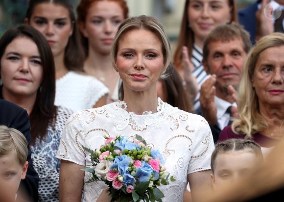 La princesse Charlène de Monaco et Mélanie-Antoinette de Massy assistent au traditionnel « Pique-nique des Monégasques » (U Cavagnetu) au Parc Princesse Antoinette, à Monaco. © Jean-François Ottonello/Nice Matin/Bestimage