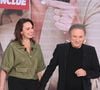 Exclusif - Julia Vignali, et Michel Drucker lors de l'enregistrement de l'émission Vivement dimanche au studio Rive gauche, présentée par M. Drucker, diffusée sur France 3, le 1er mars 2026, à Paris, France, le 18 février 2026. © Guillaume Gaffiot/Bestimage