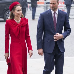 Le prince William, prince de Galles, et Catherine (Kate) Middleton, princesse de Galles - La famille royale britannique célèbre le 76ème Commonwealth Day à l'abbaye de Westminster à Londres, le 10 mars 2025.