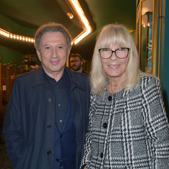 Exclusif - Michel Drucker et sa femme Dany Saval à la générale du spectacle musical Les Choristes au théâtre des Folies Bergère à Paris, France, le 2 mars 2017. Treize ans après le succès mondial du film Les Choristes (15 millions d’entrées en salle, 4 millions d’albums vendus, 2 nominations aux Oscars, 2 César), Christophe Barratier a adapté et mis en scène le spectacle qui sera aux Folies Bergère jusqu’à l’été, puis en tournée dans toute la France à partir de septembre. © Gorassini-Moreau/Bestimage