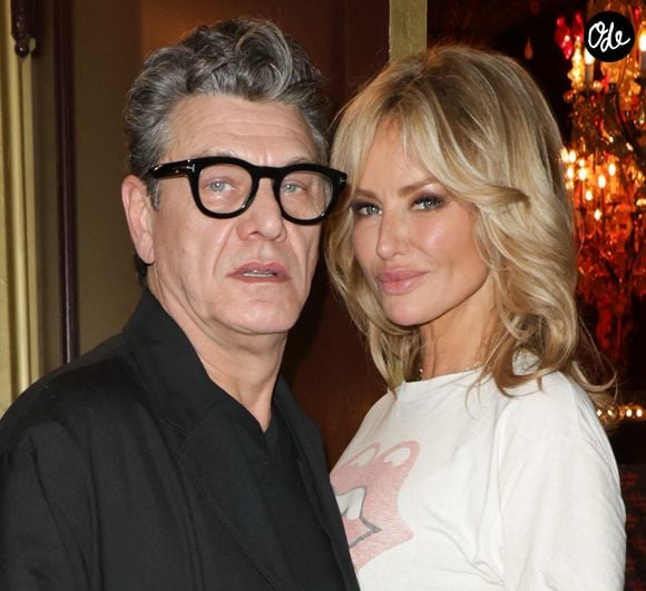 Exclusif - Marc Lavoine (co-producteur du spectacle) et sa compagne Adriana Karembeu lors de la générale du spectacle musical "Les Souliers Rouges" au Casino de Paris© Guirec Coadic/Bestimage