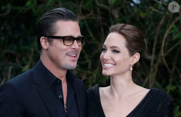 Brad Pitt et Angelina Jolie assistent à la première de "Maléfique" à Kensington Palace à Londres, Royaume-Uni, le 8 mai 2014. Photo by Justin Tallis/PA Wire/ABACAPRESS.COM