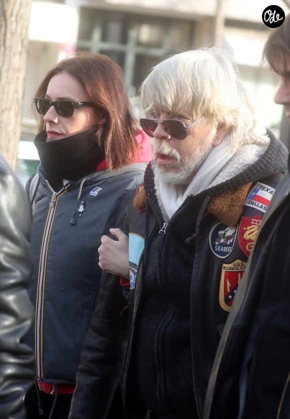 Obsèques de Thierry Séchan frère du chanteur Renaud) au cimetière du Montparnasse à Paris le 16 janvier 2019.  Agence /Bestimage