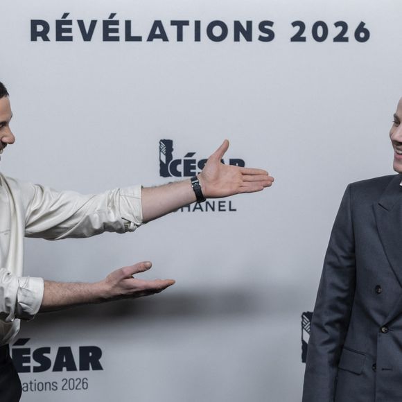 Tahar Rahim et Felix Lefebvre - Photocall du dîner des Révélations César 2026 à l'Elysée Montmartre à Paris, France, le 19 janvier 2026.
 
© Olivier Borde / Bestimage