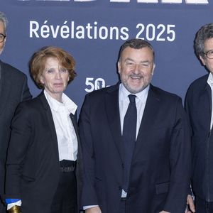 Jean-Marc Juramie, Ariane Toscan du Plantier, Gérald-Brice Viret,  Patrick Sobelman - Photocall de la soirée "Cesar Révélations 2025" au Trianon à Paris le 20 janvier 2025.

© Olivier Borde / Bestimage