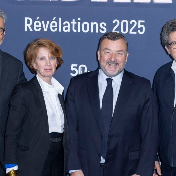 Jean-Marc Juramie, Ariane Toscan du Plantier, Gérald-Brice Viret,  Patrick Sobelman - Photocall de la soirée "Cesar Révélations 2025" au Trianon à Paris le 20 janvier 2025.

© Olivier Borde / Bestimage