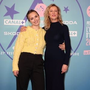 Alexandra Lamy, Chloé Jouannet, Audrey Lamy - 27e Festival international du film de comédie de l'Alpe d'Huez, le 17 janvier 2024. © Dominique Jacovides/Bestimage