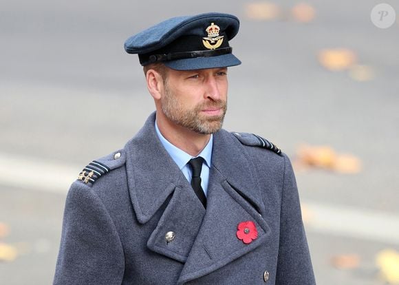 Le prince William, prince de Galles - Cérémonie du dimanche du Souvenir au Cénotaphe à Londres, le 9 novembre 2025. Photo par Julien Burton / Bestimage