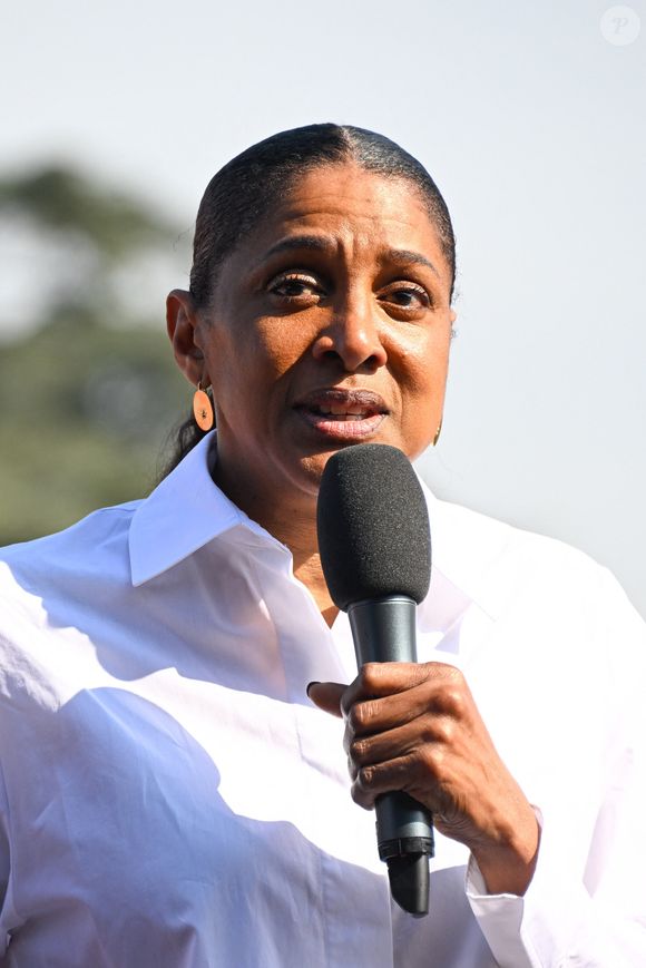 Marie Jose Perec - M.J. Pérec inaugure un stade d'athlétisme à son nom à Vincennes, le 22 mars 2024. 
© Federico Pestellini / Panoramic / Bestimage
