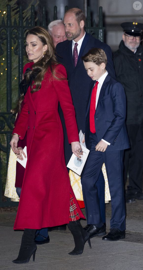 Catherine (Kate) Middleton, princesse de Galles, Le prince Louis de Galles - La famille royale d'Angleterre assiste à la messe "Together At Christmas Carol" à l'abbaye de Westminster à Londres, Royaume-Uni le 6 Décembre, 2024