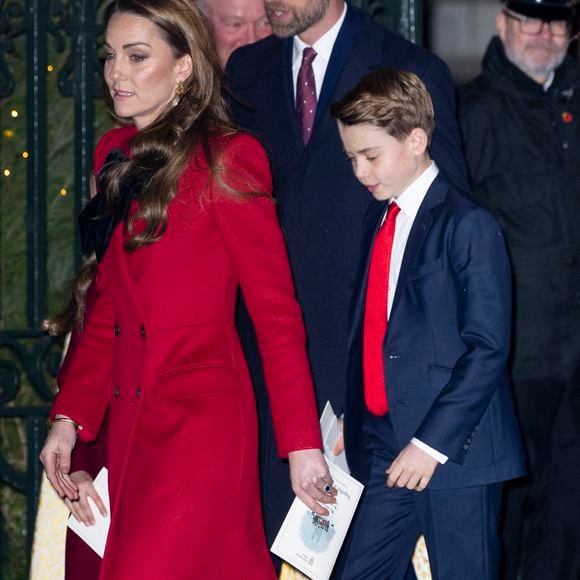 Catherine (Kate) Middleton, princesse de Galles, Le prince Louis de Galles - La famille royale d'Angleterre assiste à la messe "Together At Christmas Carol" à l'abbaye de Westminster à Londres, Royaume-Uni le 6 Décembre, 2024