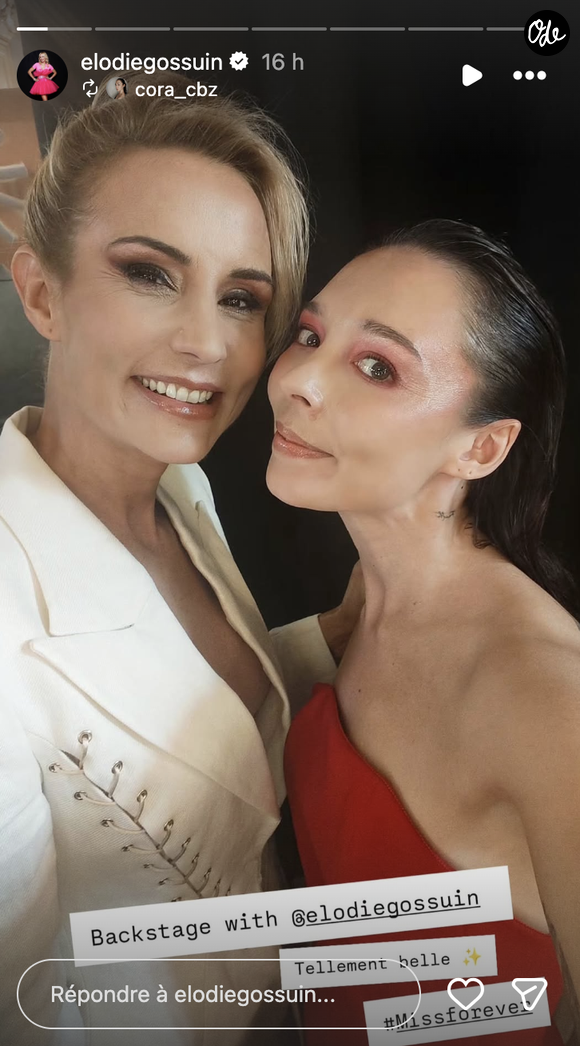 Élodie Gossuin défile pour Julien Paoletti à l'occasion de la Fashion Week de Paris.