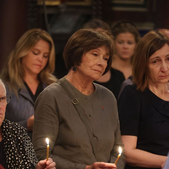 Exclusif - Macha Meril aux obsèques de sa soeur la princesse Hélène Gagarine en la cathédrale Saint-Alexandre-Nevsky, à Paris, France, le 20 août 2025. © Denis Guignebourg/Bestimage