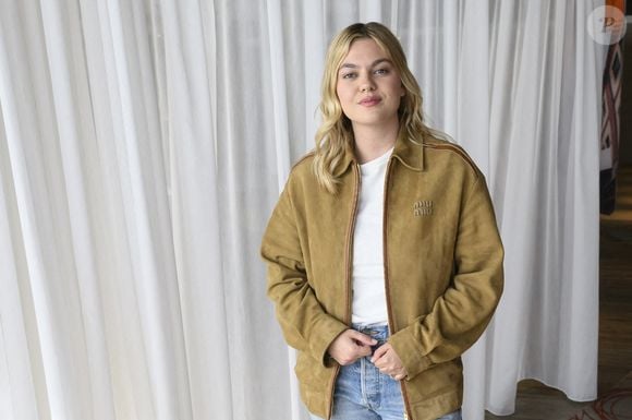 Portrait de la chanteuse française Louane (Louane Emera) lors de l'événement promotionnel le plus important et le plus attendu de l'Eurovision à AFAS Live à Amsterdam. Amsterdam, Pays-Bas, le 5 avril 2025. Photo by Bruno Press/ABACAPRESS.COM