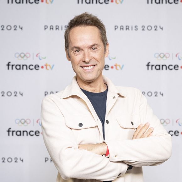 Damien Thévenot lors de la présentation des journalistes et chroniqueurs de France Télévisions pour les Jeux Olympiques 2024 au musée de l'Homme à Paris, le 11 juin 2024.
Pierre Perusseau / Bestimage
