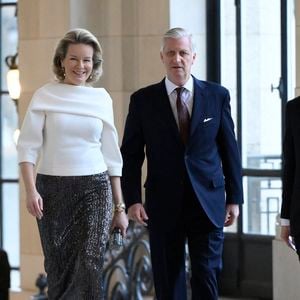 Le roi Philippe de Belgique et la reine Mathilde de Belgique accueillent le secrétaire général de l'OTAN pour la nouvelle année, le 15 janvier 2026 à Laeken, Belgique, 15/01/2026 

Photo by Philip Reynaers / Photonews