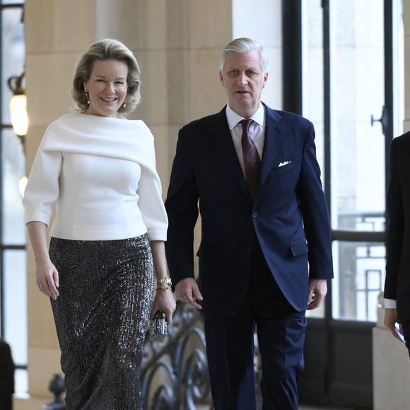 Le roi Philippe de Belgique et la reine Mathilde de Belgique accueillent le secrétaire général de l'OTAN pour la nouvelle année, le 15 janvier 2026 à Laeken, Belgique, 15/01/2026 

Photo by Philip Reynaers / Photonews