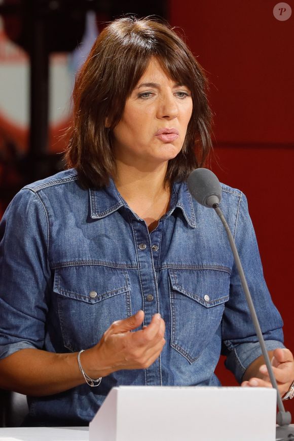 Estelle Denis - Conférence de presse de rentrée de RMC / RMC Sport saison 2021/2022 à l'Altice Campus à Paris, France, le 30 août 2021. © Christophe Clovis / Bestimage