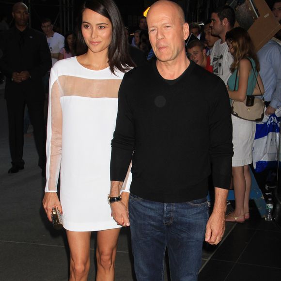 Bruce Willis, Emma Heming - People lors d'une projection du film "Red 2" a New York, le 16 juillet 2013. FAMEFLYNET / BESTIMAGE