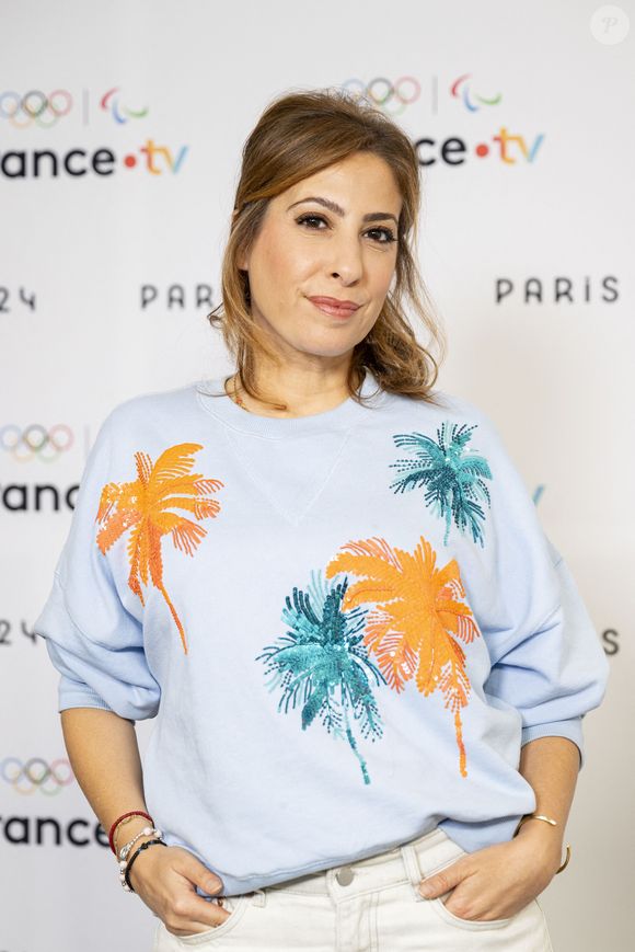 Léa Salamé lors de la présentation des journalistes et chroniqueurs de France Télévisions pour les Jeux Olympiques 2024 au musée de l'Homme à Paris, le 11 juin 2024.
© Pierre Perusseau / Bestimage
