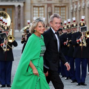 Bernard Arnault et sa femme Hélène Mercier-Arnault - Arrivées des invités au dîner d'Etat au château de Versailles en l'honneur de la visite officielle du roi et de la reine d'Angleterre en France le 20 septembre 2023. © Moreau-Jacovides / Bestimage