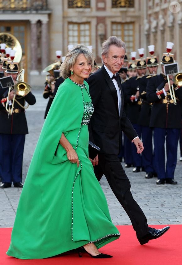 Bernard Arnault et sa femme Hélène Mercier-Arnault - Arrivées des invités au dîner d'Etat au château de Versailles en l'honneur de la visite officielle du roi et de la reine d'Angleterre en France le 20 septembre 2023. © Moreau-Jacovides / Bestimage