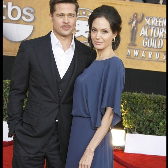 Brad Pitt, Angelina Jolie - 15e cérémonie annuelle des Screen Actors Guild Awards au Shrine Auditorium de Los Angeles, à Los Angeles, le 25 janvier 2009. © Alain Rolland/ Maxima Prod/ Bestimage