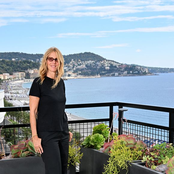 Sandrine Kiberlain - Rencontre avec les membres du jury à l'hôtel Negresco sur la terrasse de la suite Jeanne Augier, dans le cadre de la 7e édition du festival Cineroman à Nice le 4 Octobre 2025 . © Bebert-Jacovides/Bestimage