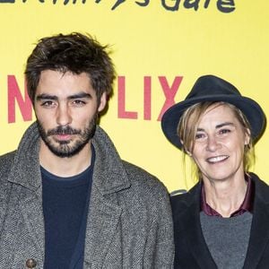 Anne Consigny et son fils Vladimir Consigny - Avant-première du film "At Eternity's Gate" au Musée du Louvre à Paris, le 2 avril 2019. © Olivier Borde/Bestimage 