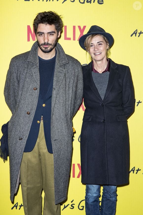 Anne Consigny et son fils Vladimir Consigny - Avant-première du film "At Eternity's Gate" au Musée du Louvre à Paris, le 2 avril 2019. © Olivier Borde/Bestimage 