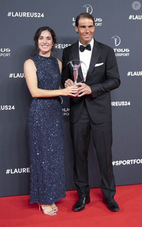 Rafael Nadal, Xisca Perrello au World Sports Awards 2024 ceremony. Madrid le 22 avril 2024. Photo par AGENCE / BESTIMAGE